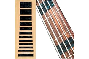 INLAYSTICKERS Jockomo Jazz Bass Block (BLACK Pearl) 5 String Base Inlay Sticker