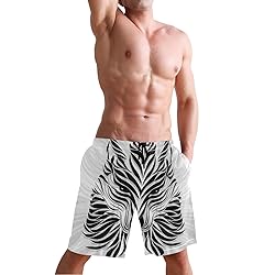 Men's Summer Cool Swim Trunks Quick Dry Abstract