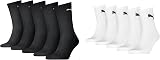 PUMA Socken Schwarz Weiss 47-49 Five Pack Crew Socken