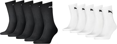 PUMA Socken Schwarz Weiss 47-49 Five Pack Crew Socken