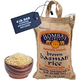 Bombay Market Brown Basmati Rice - Aromatic &amp; Nutty Flavor Basmati Rice - Long Grain Rice Basmati (4 Pound Bag)
