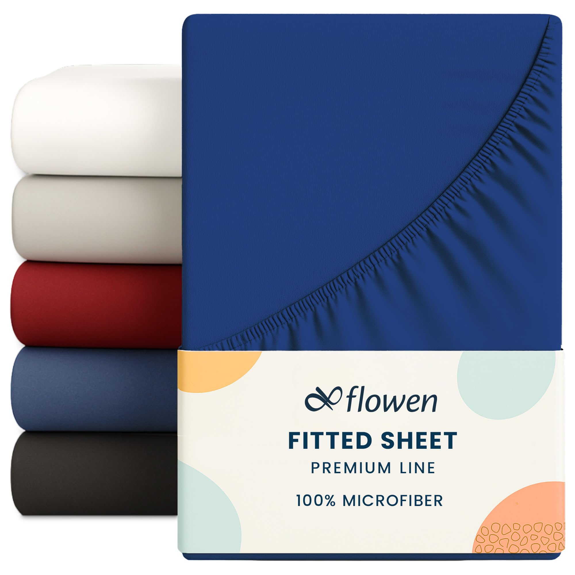 Small Double Fitted Sheet for Size 120x200 cm in Blue Navy Microfiber Bottom Fitted Sheet Deep Pocket 12 inch (up to 30cm) in Soft Brushed Microfiber Fabric Easy Care Shrinkage and Fade Resistant