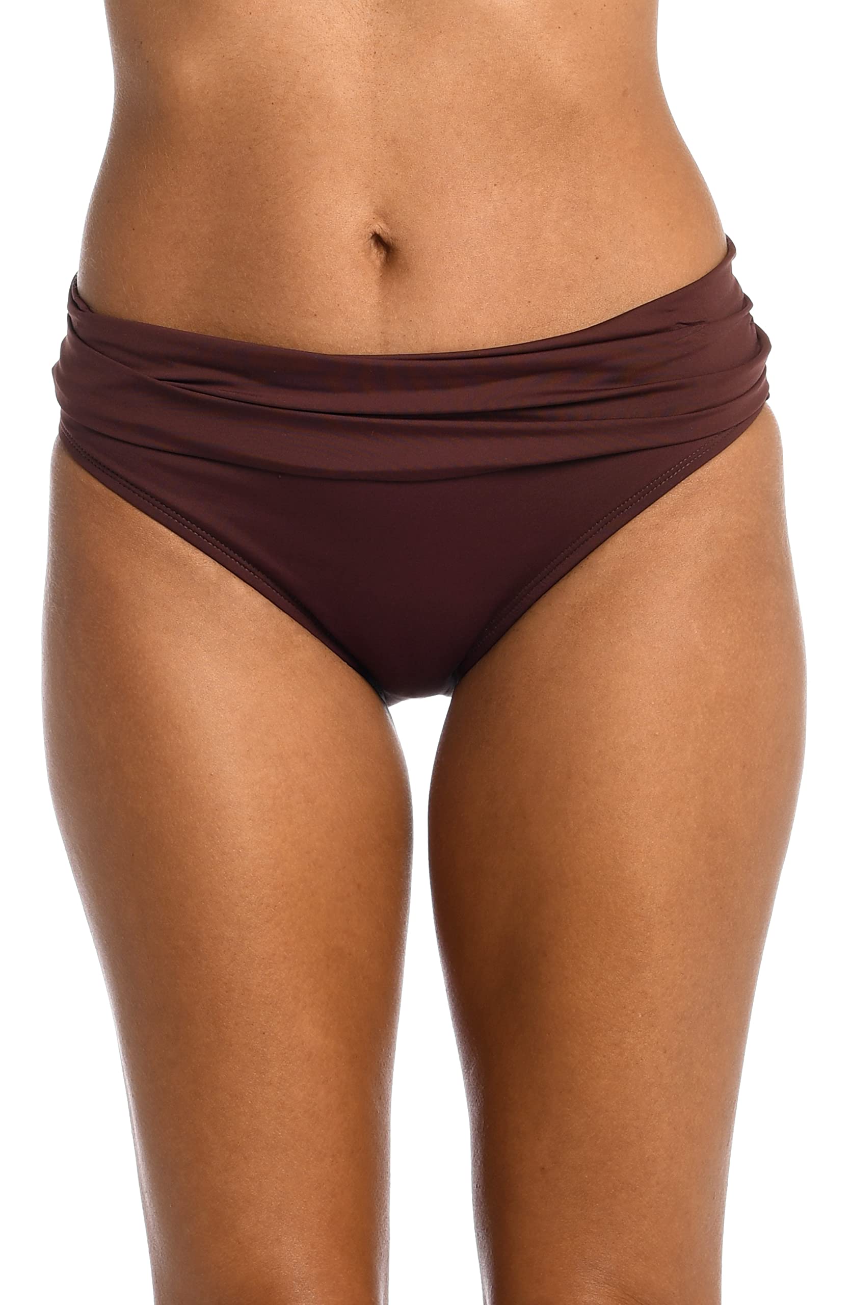 La Blanca Women’s Island Goddess Banded Hipster Swimsuit Bottom, Java, 12