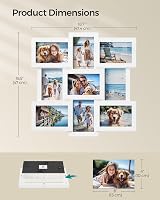 SONGMICS 9-Photo Collage Frame Set 4x6 Glass Backed Wall Mount RPF029W01 view 5