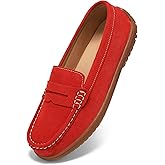 BEAUSEEN Women's Penny Loafers Slip-On - Lightweight Breathable Suede Driving Moccasins,Cute Business Casual Dress Shoes for Work & Travel