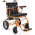 GYMROLLS Electric Wheelchairs for Adults,20 Miles Lightweight Foldable Motorized Wheelchairs Power Portable Wheelchair,500W Motor,Orange