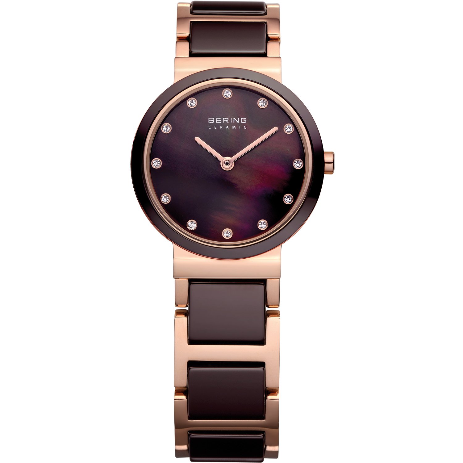 BERING Women Analog Quartz ceramic collection Watch with stainless steel/Ceramic Strap and Sapphire Crystal 11422-765
