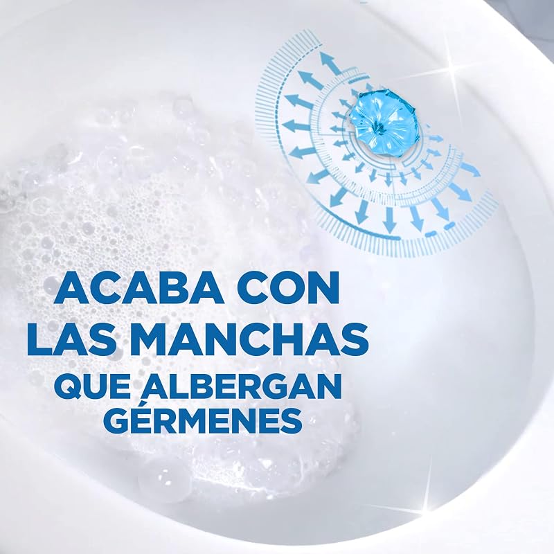 WC ativo discos marinhos, limpa, refresca e perfuma a sanita, eficiência 360°, embalagem 6 recargas = 36 discos