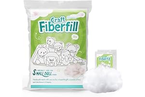 Fedmut Premium Polyester Fiber Fill High Resilience Fiber Filling Stuffing for Stuffed Animals, 50g/ 1.76oz Polyfill Stuffing Cotton Stuffing for Crochet Stuffing Craft Handmade (25g*2 Pack)
