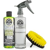 Chemical Guys Foaming Citrus Fabric Clean, Easy-to-Use Drill Brush Carpet & Upholstery Fabric Cleaning Kit (Car Carpets, Seat