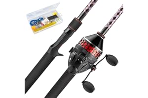 KastKing Brutus Fishing Rod and Reel Combo, Spinning & SpinCast Combo, Custom Tackle Kit, Pre-Spooled Line, Brute Tuff 2Pc Blanks, Stainless Steel Guide, EVA Handles, Custom Graphite Reel Seat