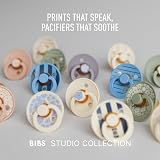 BIBS Colour Studio Soother 2-Pack Nipple Dummy Baby Pacifier Size 2 Jasmine view 7