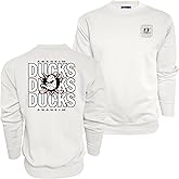 Blue 84 NHL Officially Licensed Crewneck Sweatshirt Front/Back Curl White
