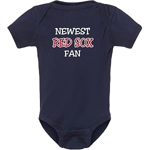 Curiositees New Red Sox Fan Cute Baby Boy Bodysuit Outfit - Navy