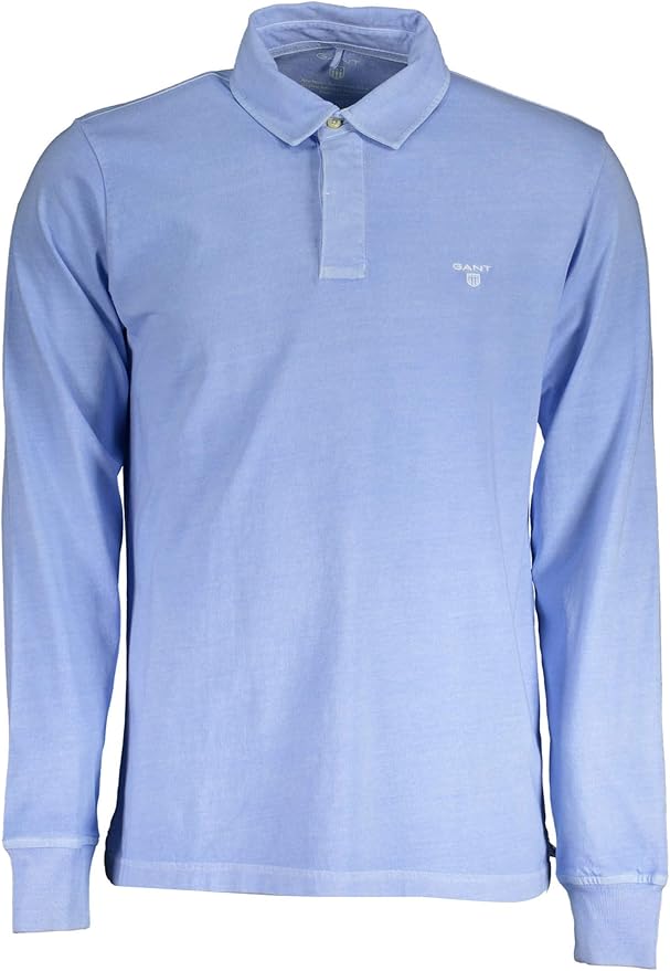 GANT Men's Sunfaded Long Sleeve Rugger Polo Shirt Blue Amazon.co.uk