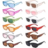 YQVIE Rectangle Sunglasses Bulk for Women Men Colorful Glasses for Bachelorette Party