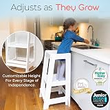 Stepup Baby Montessori Toddler Tower Adjustable Step White view 9
