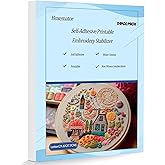 Hoxemator Water Soluble Stabilizer for Embroidery, 24 PCS 8.5"x 11" Printable Stick and Stitch Embroidery Paper Wash Away, Dissolvable Sulky Sticky Fabri-solvy Stabilizer for Machine/Hand Embroidery