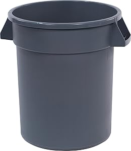 Carlisle 34102023 Bronco Round Waste Container Only, 20 Gallon, Gray