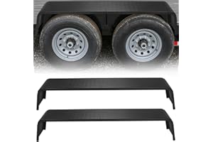 GarveeTech Trailer Fenders, Detachable Heavy Duty Plate Steelfenders for 13 in-15 in Wheels Tandem Axle Trailer, 2Pcs