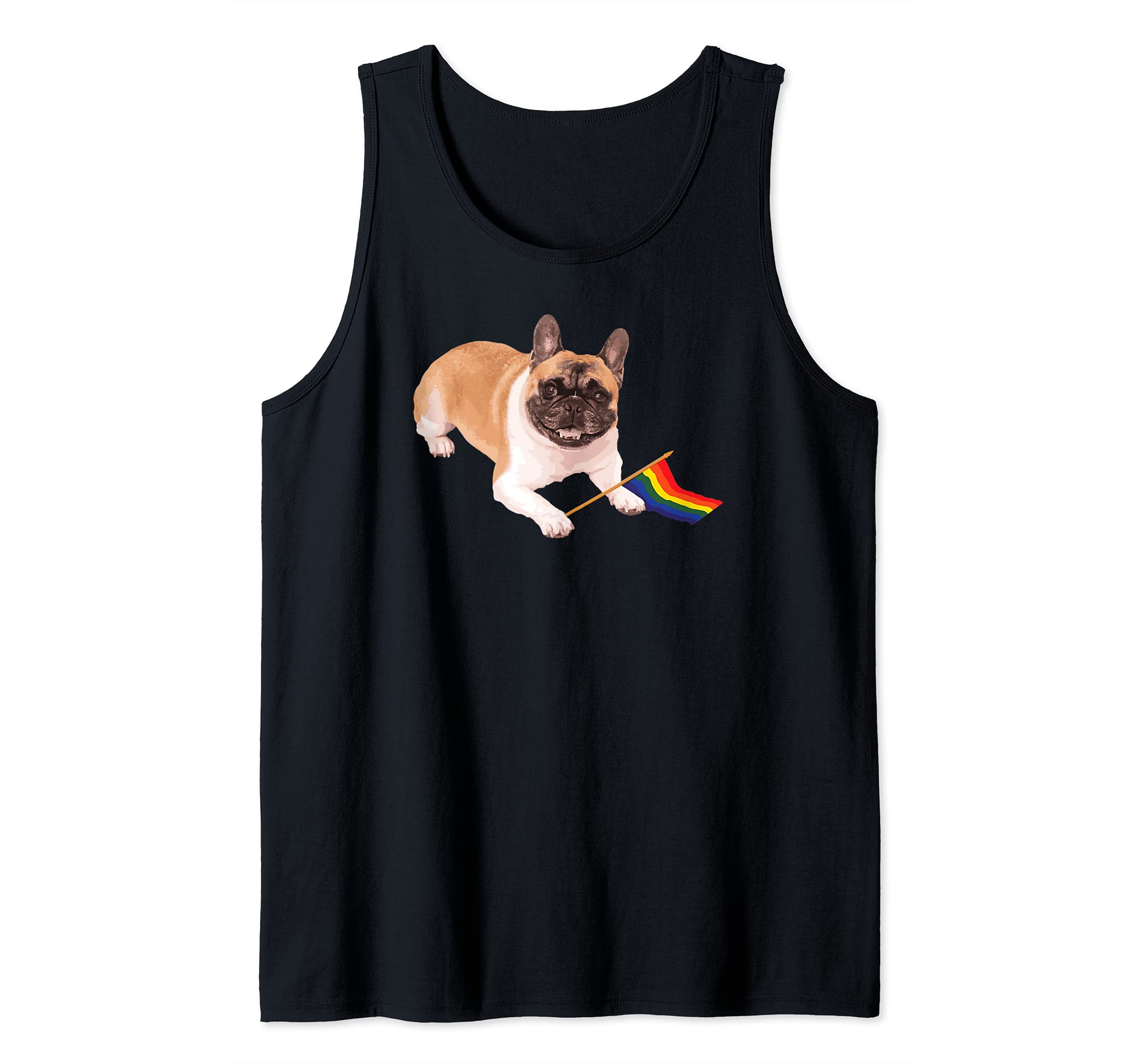 Pride LGBT Dog Doggy Gay Lesbian Bisexual Trans Rainbow Flag Tank Top