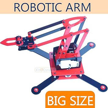 Kit4Curious Big Size 4 axis Robotic Arm Crane with Gripper and 4 DC Motors