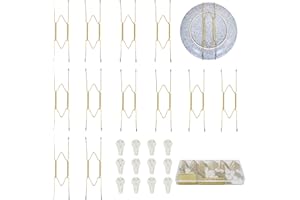 KAHIT Plate Hangers - 8 Inch 12 Pack Plate Hangers for The Wall Plate Hangers Plate Wall Hangers for Display Plate Wall Hangers Plate Holders for Displaying On Wall Plate Holder Plate Wall Hanger