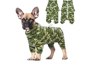 ROZKITCH Dog Winter Coat Soft Fleece Pullover Pajamas, Pet Windproof Warm Cold Weather Jacket Vest with Luminous Zipper, Jumpsuit Apparel Outfit Clothes for Small Medium Large Dog Camo S