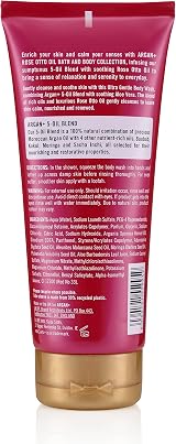 Argan+ Ultra Gentle Body Wash Rose Otto Oil 200ml Vegan Shower Gel view 2