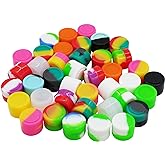 Pearwell 2ml Silicone Wax Containers Concentrate Sealed Oil Non-stick Jars (20), Multicolor