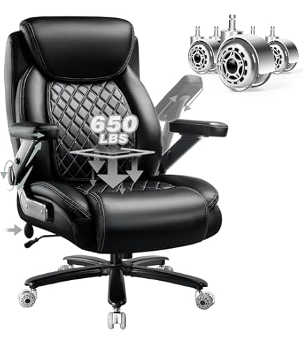 Amazon.com: Zonelucky 600lbs Big and Tall Office Chair, Heavy Duty