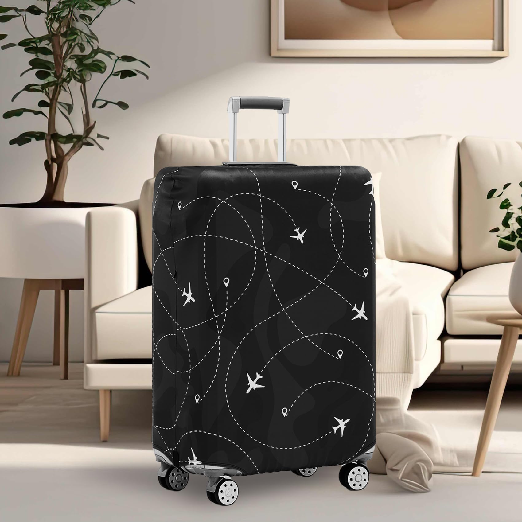 Travelkin Luggage Cover for Suitcase Tsa Approved, Suitcase Cover Protector Fit 18-32 Inch Luggage (S for 18-21 Inch Luggage)