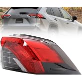 Right Outer Tail Light Compatible With 2019-2024 Toyota RAV4 | Right Passenger Side Halogen and LED Brake Tail Lamp W/O bulb Replace 81550-0R090 TO2805148