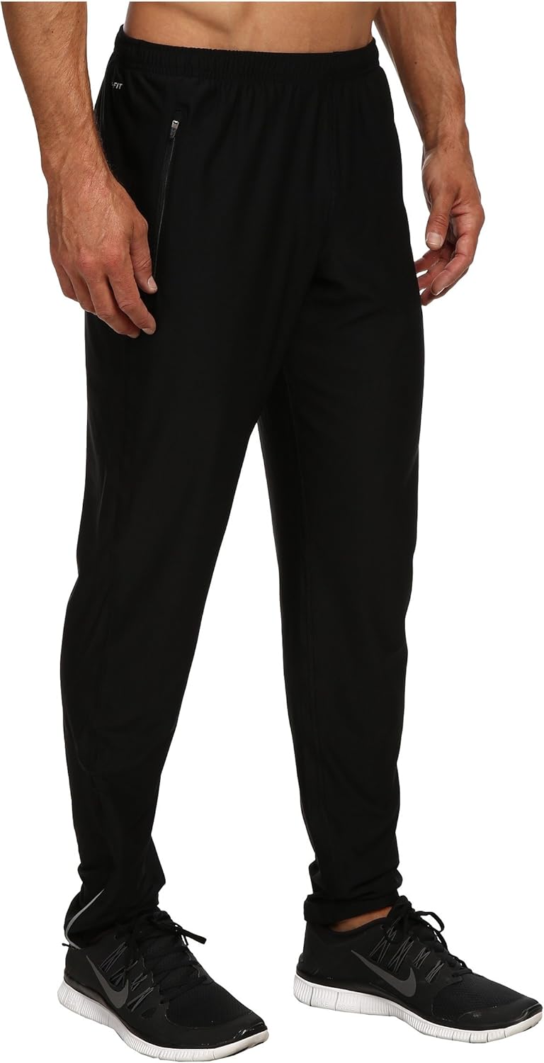 Nike Men S Dri Fit Perfect Track Running Pants Black Large Amazon Co Uk Sports Outdoors