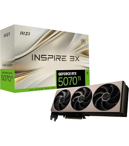 Amazon.com: msi Gaming RTX 5070 TI 16G Inspire 3X OC Graphics Card