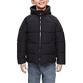 Rokka&Rolla Boys' Water-Resistant Ripstop Shell Winter Coat Fleece Lined Puffer Jacket