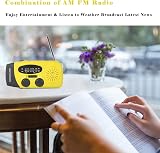 NNOOAADIO Wind Up Emergency Radio Solar Hand Crank AM FM Weather view 7