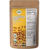 Fenugreek Seeds 100% Certified Organic | Raw Fenugreek Seeds | Whole Methi Seeds | Non-GMO | Non Irradiated | 1LB (16Oz)