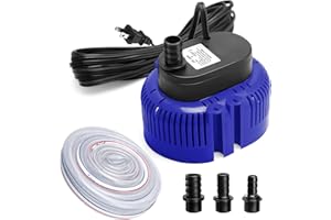 LUCKYSLYCYC Pool Cover Pump - Move Water Efficiently, 2x Faster Than Ordinary Pumps, Stable Performance, Portable - for Swimming Pool Drainage,Pool Draining, Sump Pump, Above Ground Pools (Blue)