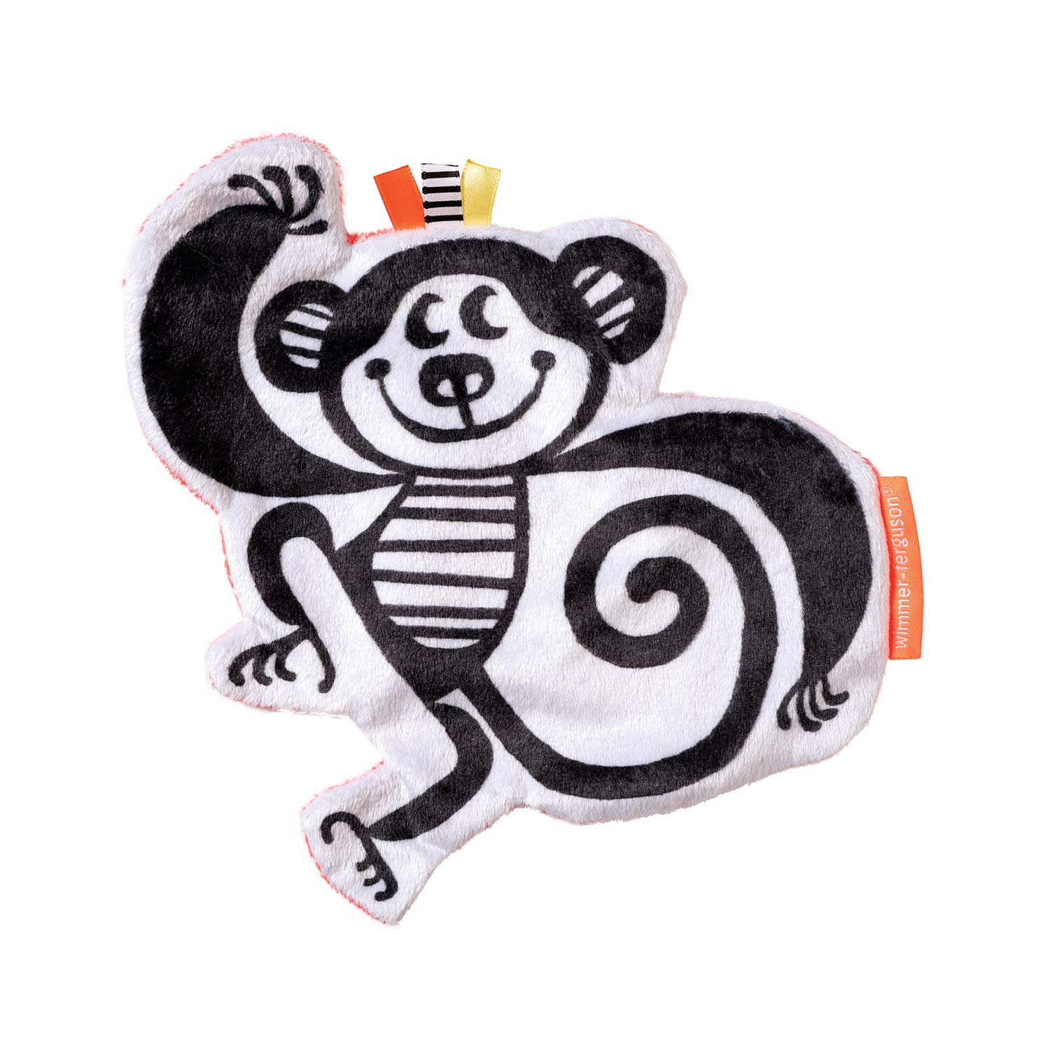 Manhattan Toy Wimmer-Ferguson Crinkle Monkey Baby Sensory Toy with Ribbon Tags
