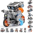 AoHu 15-in-1 STEM Solar Robot Toys, Solar and Battery Powered Dual Drive Motor, DIY Building Science Kits for Kids Age 8-12, Education Birthday Gifts for Boys Girls 8 9 10 11 12 Years Old