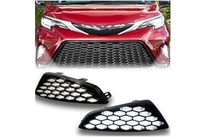 KEEGTBOX Switchback White/Amber/Blue DRL LED Front Fog Lamp Daytime Running Light Sequential Flash Turn Signal Feature Compatible with Toyota Sienna XSE 2021 2022 accessories (Front Fog Light)