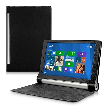 kwmobile Case for Lenovo Yoga Tablet 10 - Slim PU Leather Protective Tablet Cover with Stand Feature - Black