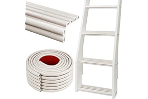 Amerbro Bunk Bed Ladder Pads - PVC Soft Corner Protectors with Strong Adhesive Bunk Bed Ladder Cover for Stair Steps Foot Comfort 6.6ft(2M) - White