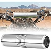 KEMIMOTO Motorcycle Speaker, ATV Motorcycle Stereo Speaker, Waterproof Motorcycle Radio Sound Bar 0.7-1 in, 60 Watts Max Built-in Amplifier, AUX in, USB, Bluetooth-Compatible, FM Radio, Silver