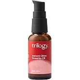Trilogy Instant Glow Rosehip Oil with Mica &amp; VanilleActiv2, 1 Fl Oz | Radiance-boosting facial oil hydrates with Squalane, Macadamia &amp; Avocado Oils, wear alone or under makeup, vanilla scent