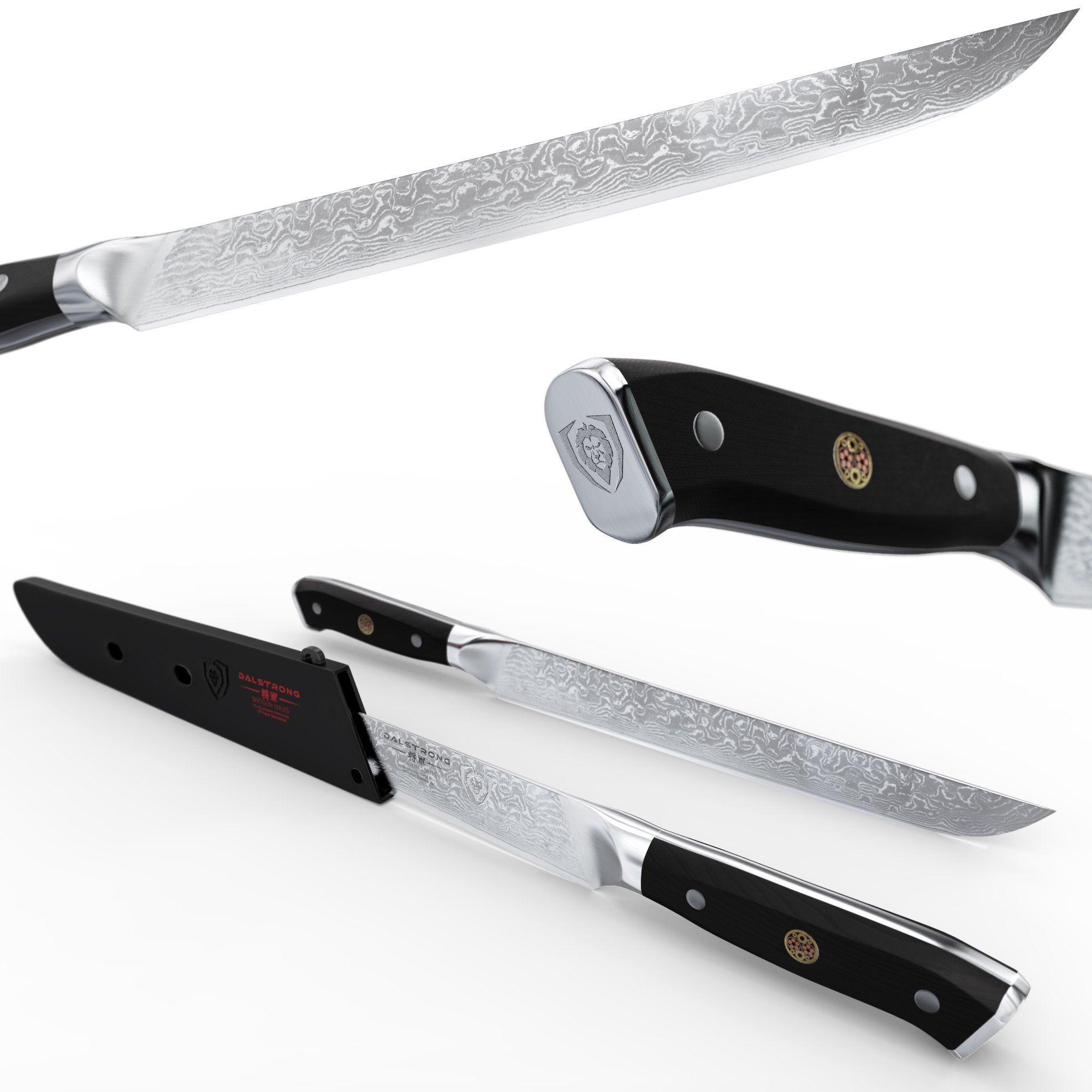 Dalstrong Carving Knife Fork Set Shogun Series 9" Vg10 Sheath eBay