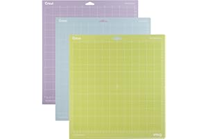 Cricut Variety Pack(1 StrongGrip, 1 LightGrip, 1 StandardGrip) Adhesive Cutting Mat 12"x12", Cutting Mat For Cricut Maker/Cri