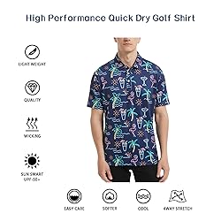 Men's Funny Golf Polo Shirts Short Sleeve