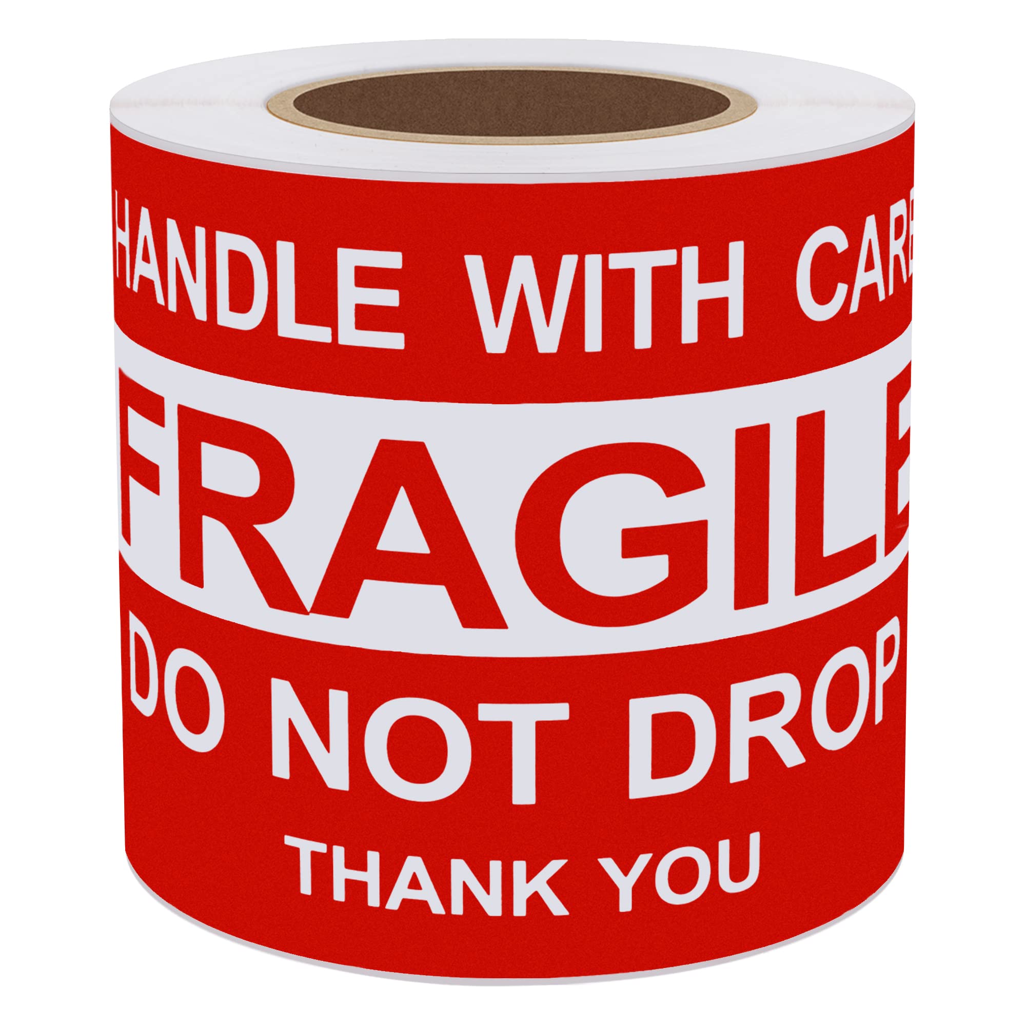 Hylabelest 3x5 Inch Do Not Drop Thank You Fragile Stickers Adhesive Label 100 Per Roll (3 * 5”)